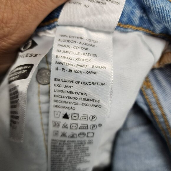 Levi's Shorts Womens 32 Blue 501 Premium Big E Button Fly Cut Off 100% Cotton - Picture 13 of 15